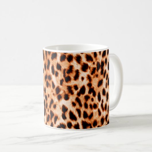 Leopardendrucktextur Kaffeetasse (VorderseiteRechts)