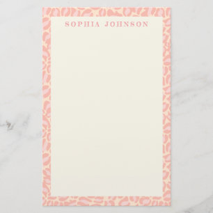 Leopardendrucktextur Personalisiert Stationer Briefpapier