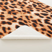 Leopardendrucktextur Sherpadecke (3/4)