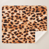 Leopardendrucktextur Sherpadecke (Vorderseite (Horizontal))
