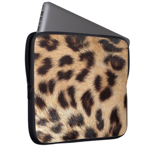 Leopardendrucktextur-Trend Laptopschutzhülle (Vorne Rechts)