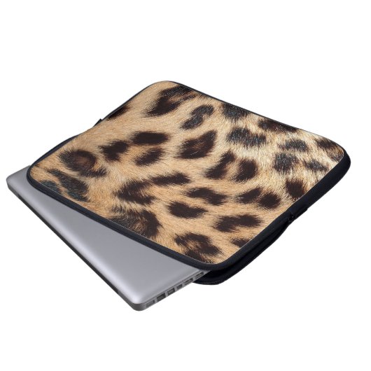 Leopardendrucktextur-Trend Laptopschutzhülle (Vorne Knopf)