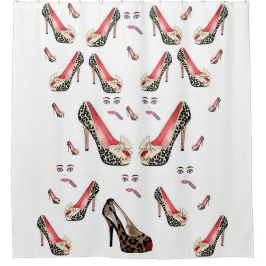 Leopardenduschvorhang Duschvorhang (Vorderseite)