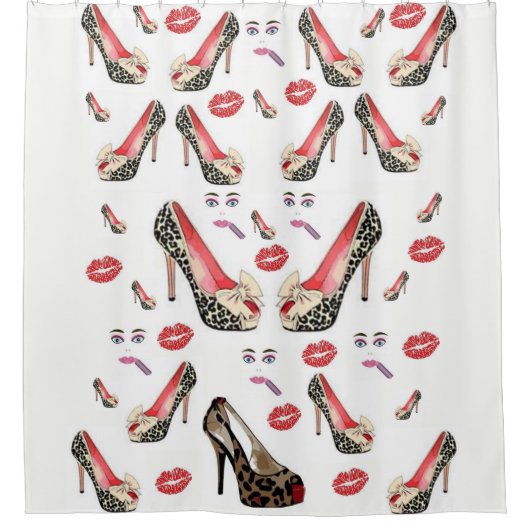 Leopardenduschvorhang Duschvorhang (Vorderseite)