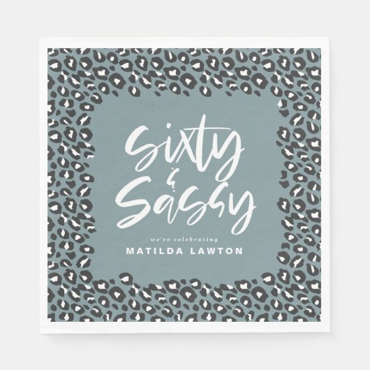leopardenes Party, sechzig Serviette (Vorderseite)