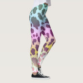 leopardenfarbenes Regenbogenmuster Leggings (Rechts)