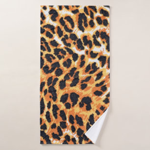 Leopardenfell als Hintergrundleopard,muster,druck, Badehandtuch
