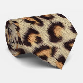 Leopardenflecken in Beige und Braun, Imitat Krawatte (Gerollt)