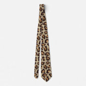Leopardenflecken in Beige und Braun, Imitat Krawatte (Rückseite)