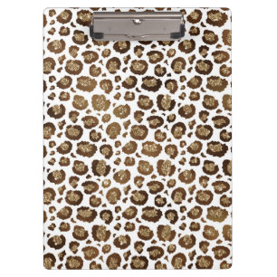 Leopardenflecken Wilde Tiere Golden Glitter Safari Klemmbrett