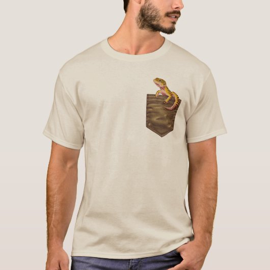 Leopardengecko-Tasche T - Shirt niedliche Eidechse (Vorderseite)