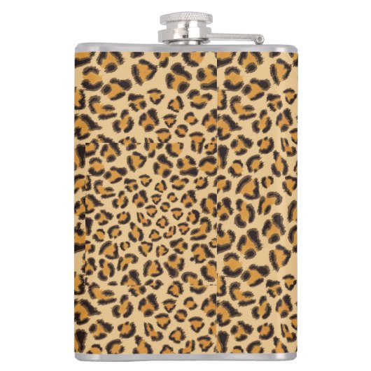 Leopardengeflecht Flachmann (Rückseite)