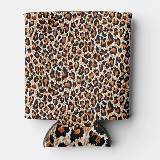 Leopardengeometrie: Gemusterte Illustration Dosenkühler (Vorderseite)