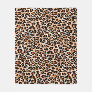 Leopardengeometrie: Gemusterte Illustration Fleecedecke