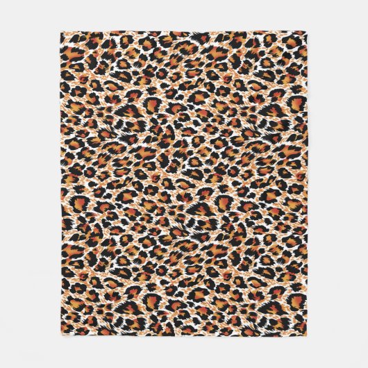 Leopardengeometrie: Gemusterte Illustration Fleecedecke (Vorderseite)