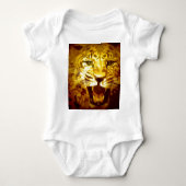 Leopardengesicht Baby Strampler (Vorderseite)