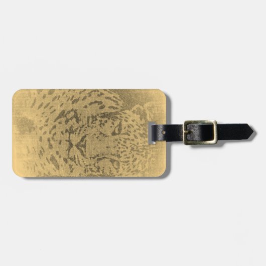 Leopardengesicht Nah Gepäckanhänger (Vorderseite horizontal)