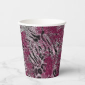 Leopardengraue gepunktete Papiertassen Pappbecher (Vorderseite)