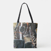 Leopardengrunge in Monogramm Tasche (Rückseite)