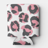 Leopardengürtel: Schwarz-Rosa-Textur Dosenkühler (Rückseite)