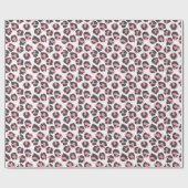 Leopardengürtel: Schwarz-Rosa-Textur Geschenkpapier (Flach)