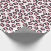 Leopardengürtel: Schwarz-Rosa-Textur Geschenkpapier (Ecke)