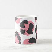 Leopardengürtel: Schwarz-Rosa-Textur Kaffeetasse (Mittel)