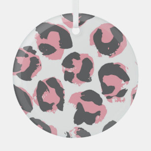 Leopardengürtel: Schwarz-Rosa-Textur Ornament Aus Glas