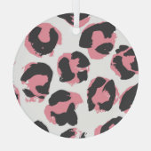 Leopardengürtel: Schwarz-Rosa-Textur Ornament Aus Glas (Rückseite)