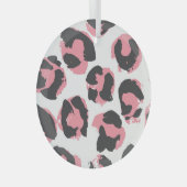 Leopardengürtel: Schwarz-Rosa-Textur Ornament Aus Glas (Vorderseite Rechts)