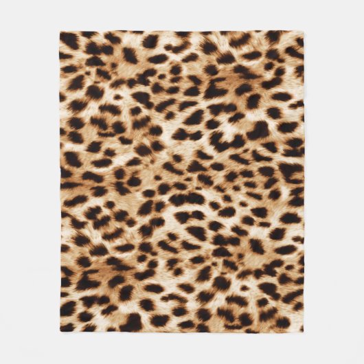 Leopardenhaut, authentisches Wildtiermuster. Fleecedecke (Vorderseite)
