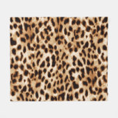 Leopardenhaut, authentisches Wildtiermuster. Fleecedecke (Vorderseite (Horizontal))