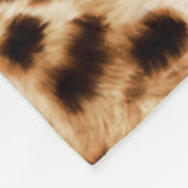 Leopardenhaut, authentisches Wildtiermuster. Fleecedecke (Ecke)