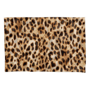 Leopardenhaut, authentisches Wildtiermuster. Kissenbezug