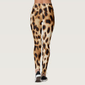 Leopardenhaut, authentisches Wildtiermuster. Leggings (Rückseite)