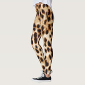 Leopardenhaut, authentisches Wildtiermuster. Leggings (Links)