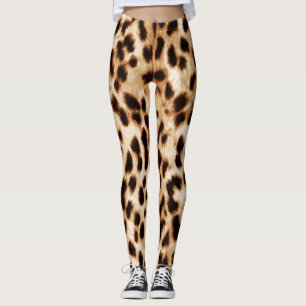Leopardenhaut, authentisches Wildtiermuster. Leggings