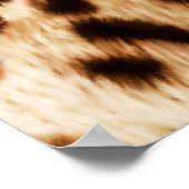 Leopardenhaut, authentisches Wildtiermuster. Poster (Ecke)