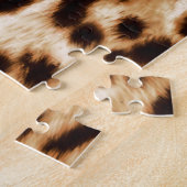 Leopardenhaut, authentisches Wildtiermuster. Puzzle (Seite)