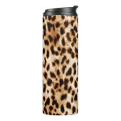 Leopardenhaut, authentisches Wildtiermuster. Thermosbecher (Nach links gedreht)