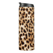 Leopardenhaut, authentisches Wildtiermuster. Thermosbecher (Nach rechts gedreht)