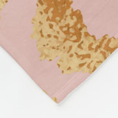 Leopardenhaut, goldene Rose Fleecedecke (Ecke)