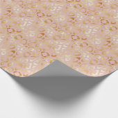 Leopardenhaut, goldene Rose Geschenkpapier (Ecke)