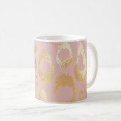 Leopardenhaut, goldene Rose Kaffeetasse (VorderseiteRechts)