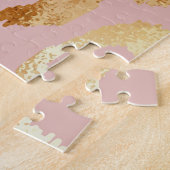 Leopardenhaut, goldene Rose Puzzle (Seite)