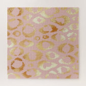 Leopardenhaut, goldene Rose Puzzle (Horizontal)