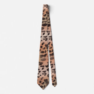 Leopardenhaut in Aprikosenorange Krawatte