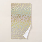 Leopardenhaut in Gold Glitzer auf Regenbogengolden Badhandtuch Set (Handtuch)
