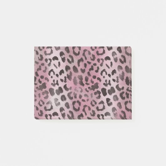 Leopardenhaut in rosa Rose Post-it Klebezettel (Vorderseite)