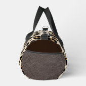 Leopardenhaut, modernes Tiermuster, Monogramm Duffle Bag (Rechts)